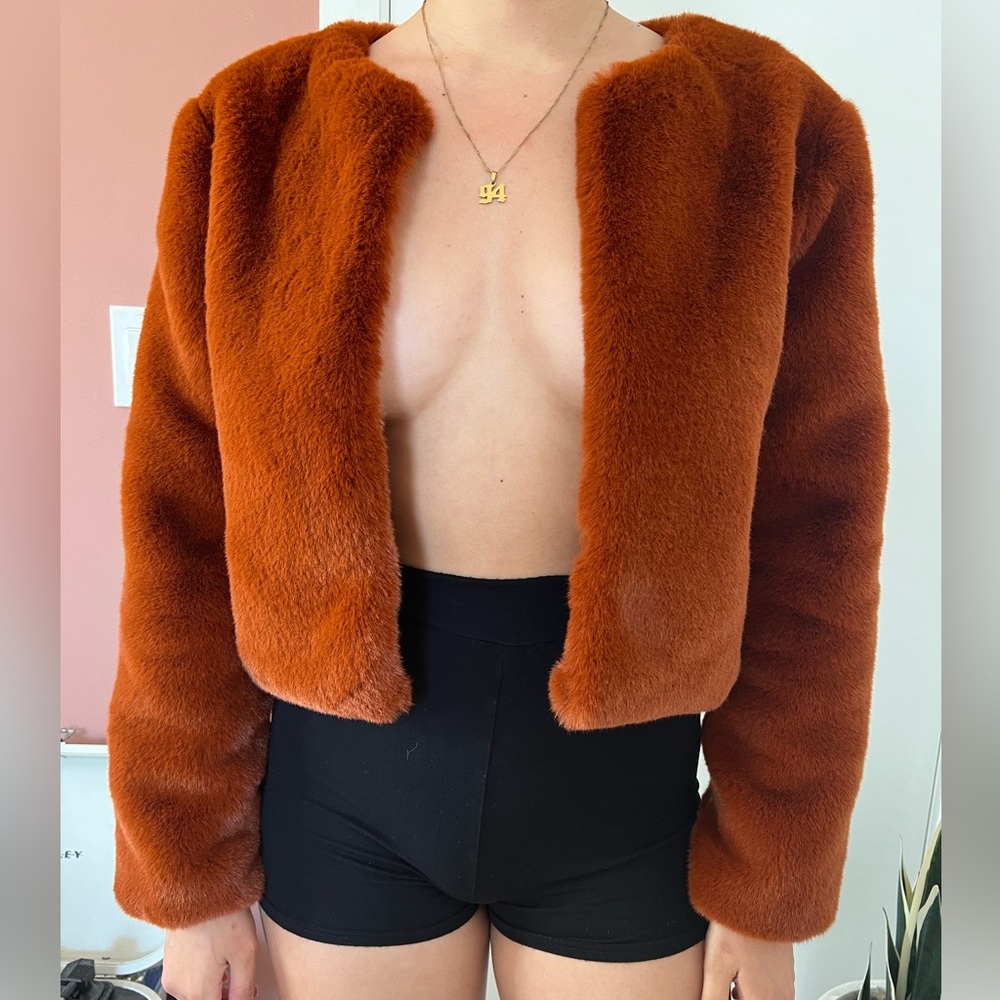 Naked Wardrobe Fur Copper Jacket